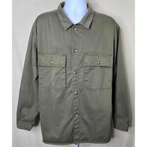 Topman Green Flannel Button Up Shirt Men’s M Excellent Condition